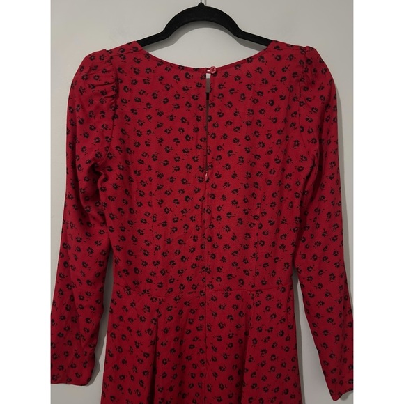 Reformation Milla Dress Women’s 4 Red Black Floral Mini - Picture 7 of 14